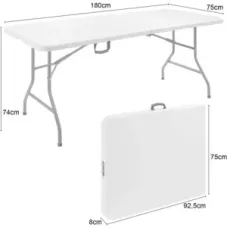 Modern Design Outdoor HDPE Plastic6ft 8ft rectangle folding Table